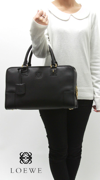 ロエベ LOEWE アマソナ ハンドバッグ ブラック&ゴールド 352.79.A22.1206