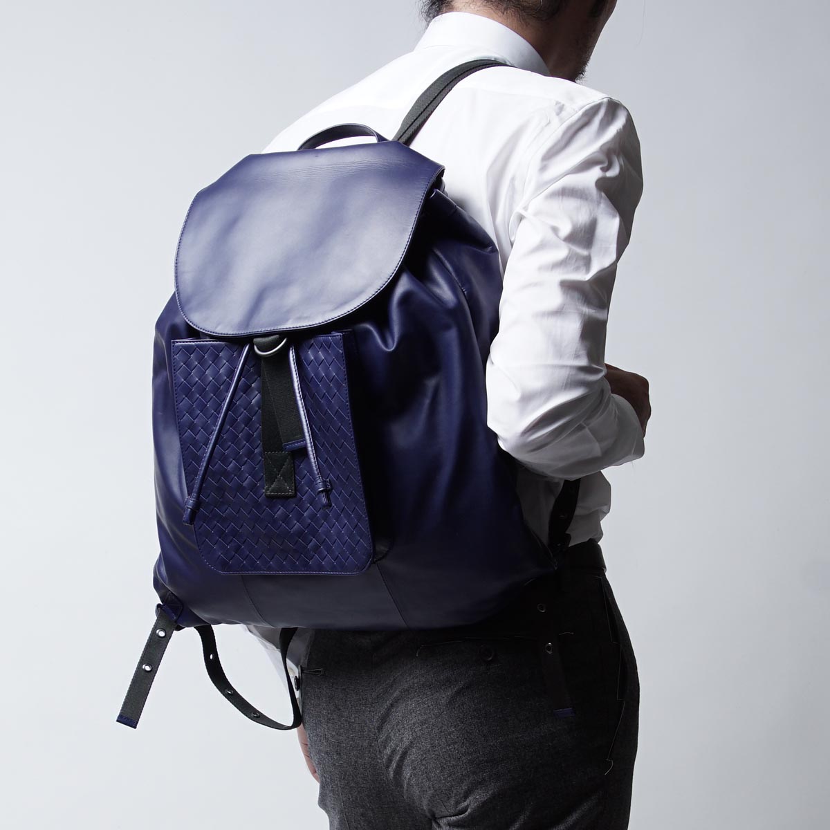 ボッテガヴェネタ バックパック リュックサック LEGGERO アトランティック ブルー系 361014 vq121 4169 メンズ&レディース