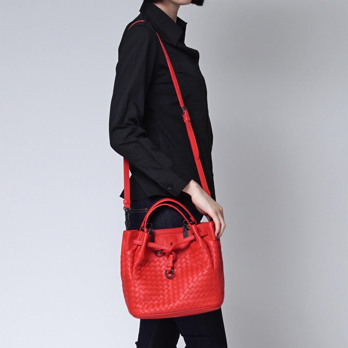 ボッテガヴェネタ/BOTTEGA VENETA ハンドバッグ(2WAY仕様) NAPPA ベスビオ レッド系 420477 v0016 6565 レディース