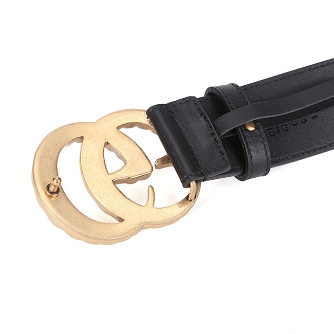 GUCCI パール ダブルG バックル レザー ベルト 453260 DLX1T 9094