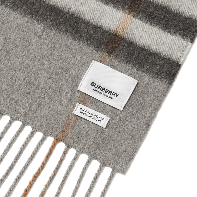 バーバリー BURBERRY マフラー メンズ レディース 8016395 GREY グレー