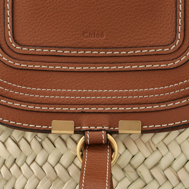 クロエ CHLOE トートバッグ ミディアム バスケット MARCIE マーシー かごバッグ ブラウン CHC20US828 C97 25M
