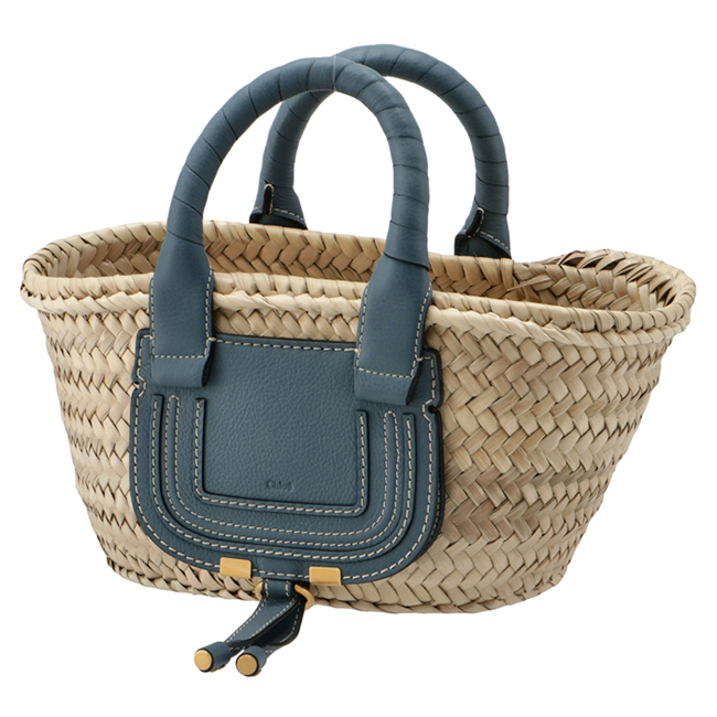 クロエ CHLOE トートバッグ ミニ バスケット MARCIE マーシー かごバッグ ブルー系 CHC21US832 C97 40Z
